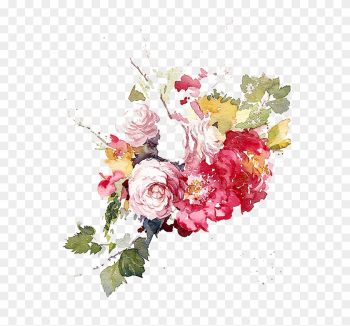 Watercolor Painting Garden Roses Flower Floral Design - Watercolor Painting Watercolor Painting Garden Roses Flower Floral Design - Watercolor Painting