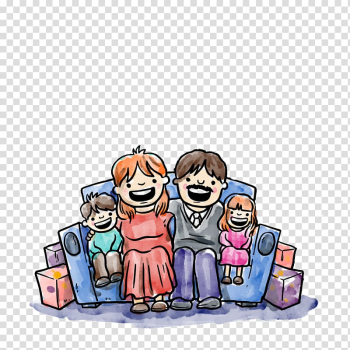 Watercolor painting Illustration, Happy Family transparent background PNG clipart Watercolor painting Illustration, Happy Family transparent background PNG clipart
