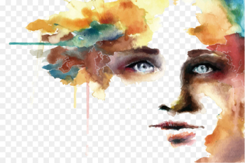 Watercolor painting Illustration - Vector watercolor woman 