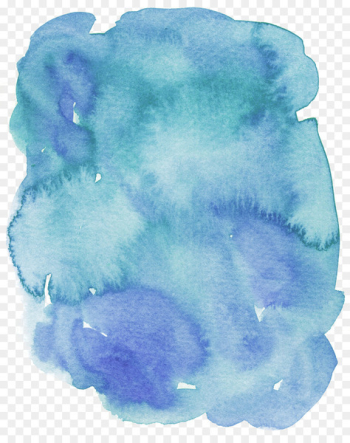 Watercolor painting Ink Drawing - Blue watercolor effect Watercolor painting Ink Drawing - Blue watercolor effect