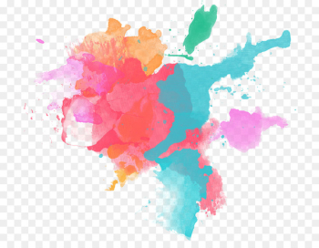Watercolor painting Magenta Travel itinerary - watercolour splash 