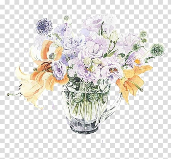 Watercolor painting Painter Art Still life, Purple Weigela transparent background PNG clipart