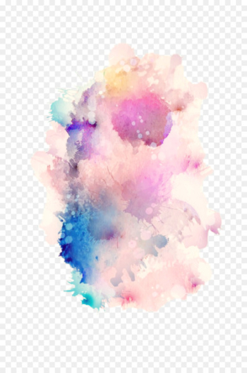 Watercolor painting Pastel Abstract art - painting 