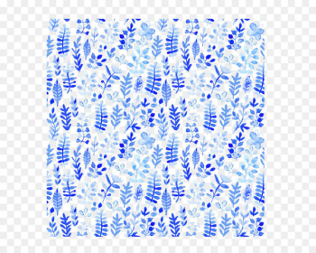 Watercolor painting Pattern - Leaves blue watercolor background 