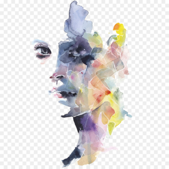 Watercolor painting Portrait Drawing Work of art - Vector watercolour woman 