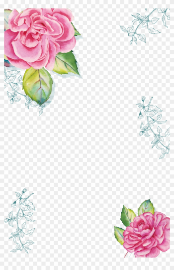Watercolor Painting Poster Download - Watercolor Transparent Flower Border