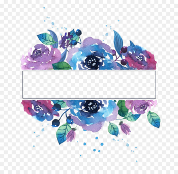 Watercolor painting Transparent Watercolor Paper - watercolor blue blooming background 