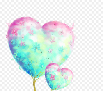 Watercolor painting - Watercolor Heart Tree 