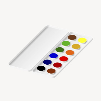 Watercolor palette clip art color | Free Photo - rawpixel