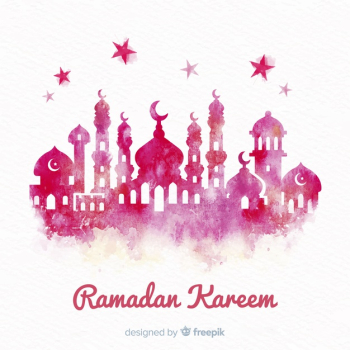 Watercolor ramadan background Free Vector Watercolor ramadan background Free Vector