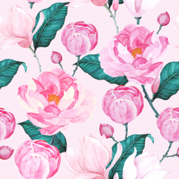 Watercolor roses seamless pattern Free Vector