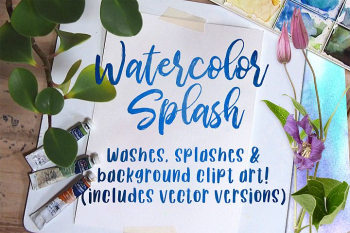 Watercolor Splash Clip Art, Vector Watercolor Backgrounds! Watercolor Splash Clip Art, Vector Watercolor Backgrounds!