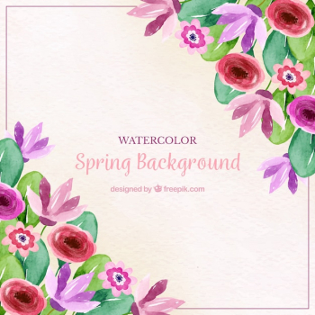 Watercolor spring background Watercolor spring background