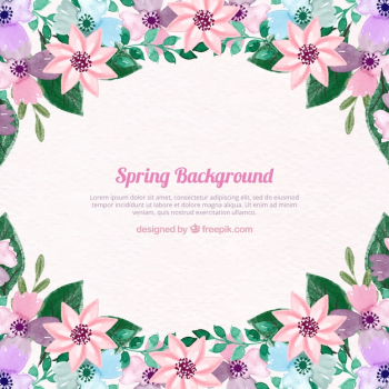 Watercolor spring background Watercolor spring background