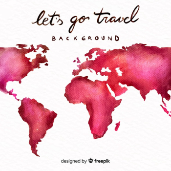 Watercolor travel background Watercolor travel background