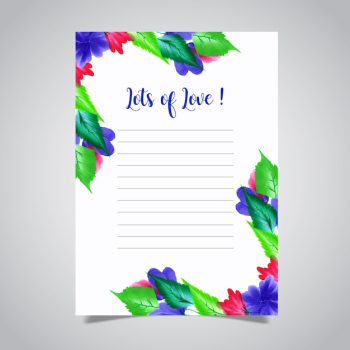 Watercolor Valentine Love Letter Watercolor Valentine Love Letter