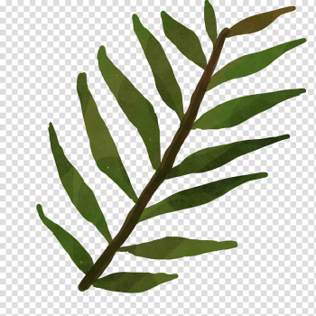 Watercolor vintage flowers , green-leaf plant illustration transparent background PNG clipart