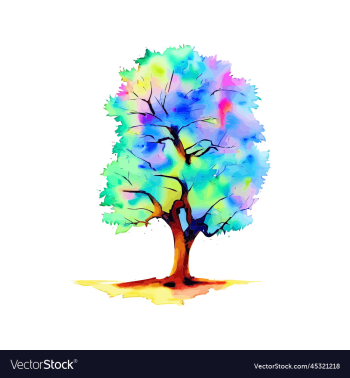 watercolor woodland country tree watercolor woodland country tree