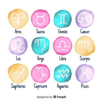Watercolor zodiac signs Watercolor zodiac signs