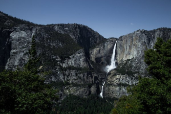 Waterfall In Yosemite National Park Waterfall In Yosemite National Park