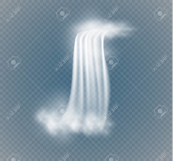 Waterfall, Isolated On Transparent Background.vector Illustration ...
