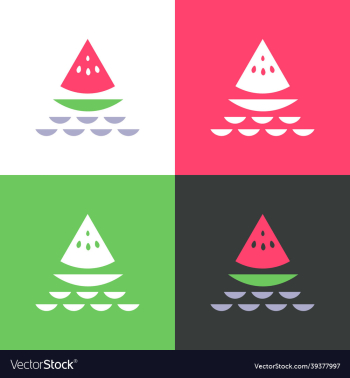 watermelon boat logo icon design concept watermelon boat logo icon design concept