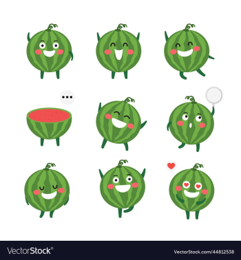 watermelon cartoon character watermelon cartoon character
