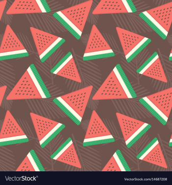 Watermelon seamless pattern vector image