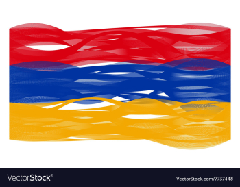 Wave line flag of Armenia vector image Wave line flag of Armenia vector image