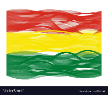 Wave line flag of Bolivia vector image Wave line flag of Bolivia vector image