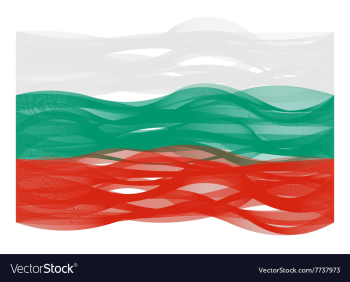 Wave line flag of Bulgaria vector image Wave line flag of Bulgaria vector image