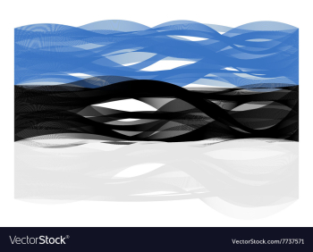 Wave line flag of Estonia vector image Wave line flag of Estonia vector image