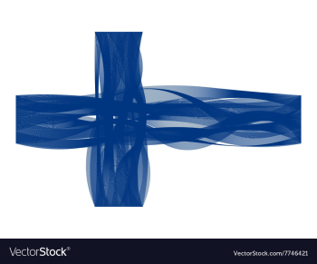 Wave line flag of Finland vector image Wave line flag of Finland vector image
