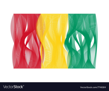 Wave line flag of Guinea vector image Wave line flag of Guinea vector image