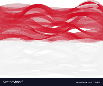 Wave line flag of Indonesia vector image Wave line flag of Indonesia vector image