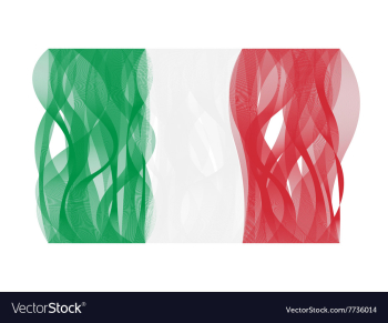 Wave line flag of Italy vector image Wave line flag of Italy vector image