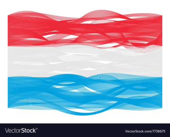 Wave line flag of Luxembourg vector image Wave line flag of Luxembourg vector image