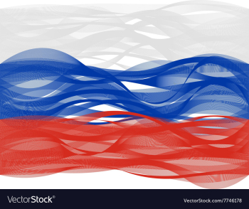 Wave line flag of Russia vector image Wave line flag of Russia vector image
