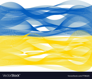 Wave line flag of Ukraine vector image Wave line flag of Ukraine vector image