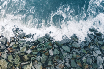Waves Crashing on Coastal Rocks Waves Crashing on Coastal Rocks