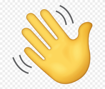 Waving Hand Sign Iphone Emoji Jpg - Waving Hand Emoji Png