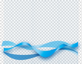 Waving ribbon, Ribbon Blue, Blue ribbon material transparent background PNG clipart