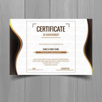 Wavy certificate template Wavy certificate template