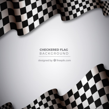 Wavy checkered flag background Wavy checkered flag background