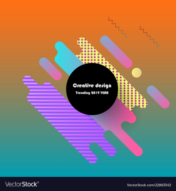 Wavy geometric background trendy gradient shapes vector image Wavy geometric background trendy gradient shapes vector image