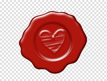 Wax Seal, red heart seal transparent background PNG clipart Wax Seal, red heart seal transparent background PNG clipart