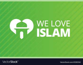 we love islam religion heart and mosque symbol we love islam religion heart and mosque symbol