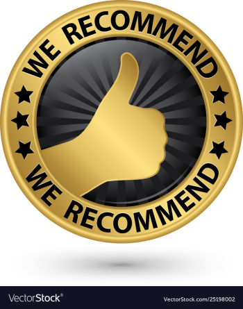 We recommend golden label vector image We recommend golden label vector image