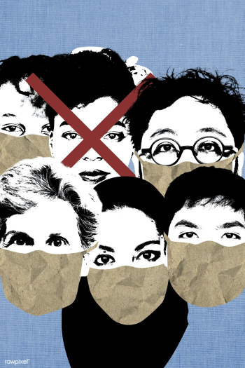 Wear a face mask in public during coronavirus pandemic background illu.. | Free  illustration - 2308782