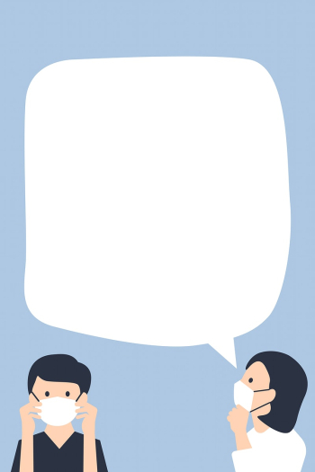 Wear a mask Covid 19 speech bubble design space Wear a mask Covid 19 speech bubble design space